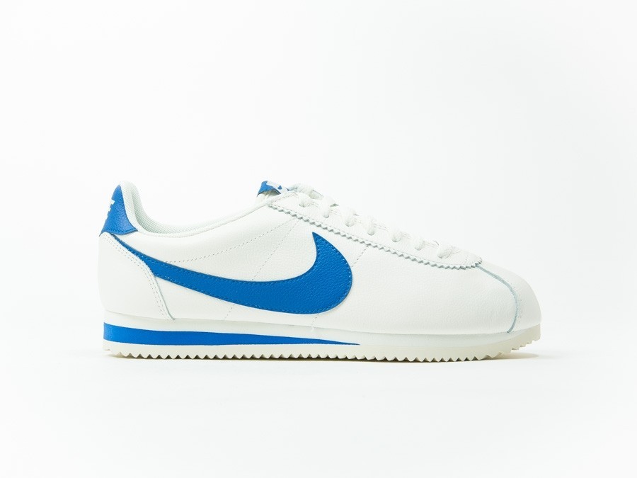Nike Classic Cortez Leather White/Blue - 861535-102 TheSneakerOne