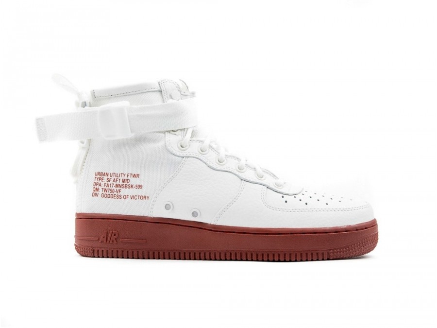Importancia apuntalar Permanece Nike Special Field Air Force 1 Mid Ivory Red - 917753-100 - TheSneakerOne