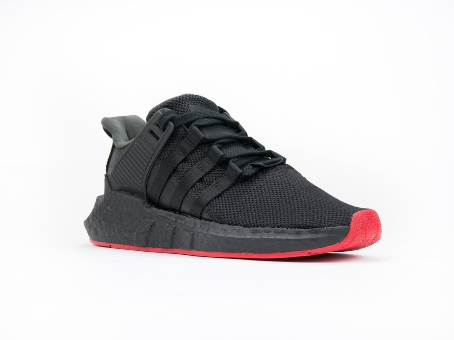 The adidas EQT Running Support In Black And Red 