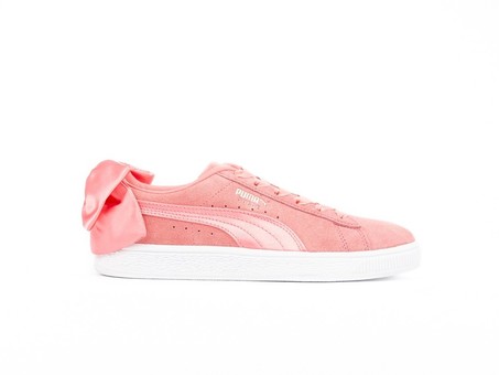 puma suede bow shell pink