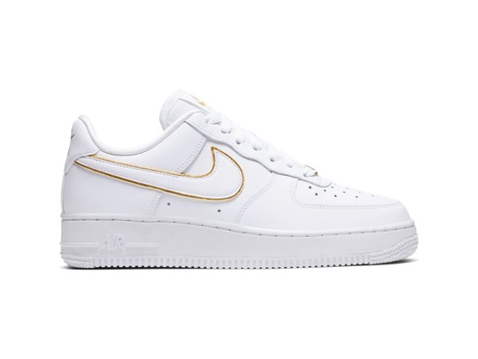 Nike Women Air Force 1 07 Essential White White Metallic Gold White