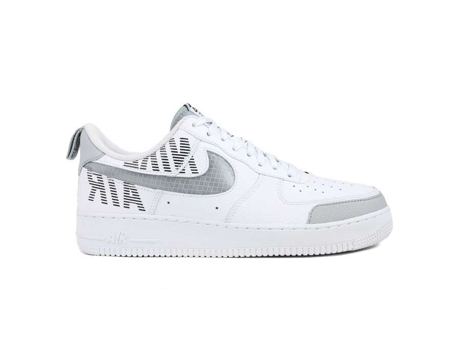 white & grey air force 1 lv8 2 trainers
