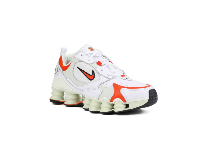 nike shox tl nova white and orange sneakers