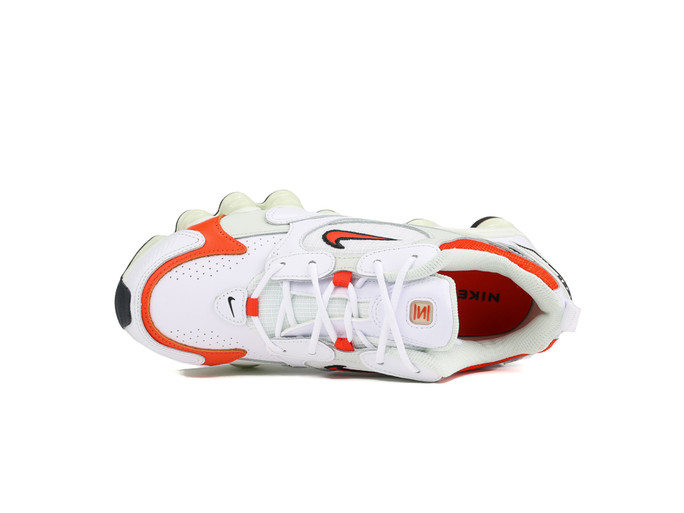 nike shox tl nova white and orange sneakers