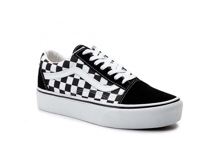 black classic platform vans