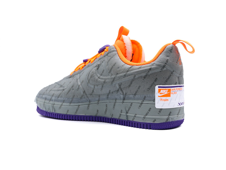 Noveno excursionismo raqueta Nike Air Force 1 Experimental lt smoke grey-court purple-total orange -  CZ1528-001 - ZAPATILLAS SNEAKER - TheSneakerOne
