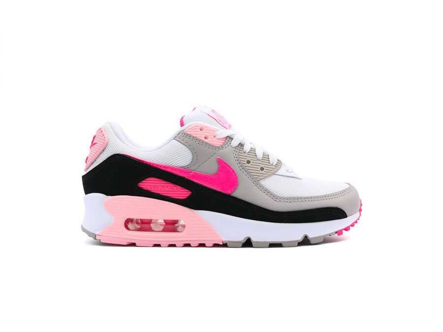 Nike Wmns Air Max 90 white-hyper pink-black-college grey - DM3051-100 - MUJER - TheSneakerOne