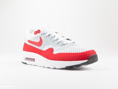 Anormal paquete etiqueta Nike Air Max 1 Ultra Flyknit | White/Red - 843384-101 - TheSneakerOne