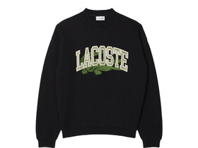 SUDADERA CREW LACOSTE NEGRO LOGO