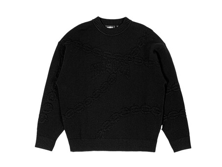 SWEATER WASTED CHROME BLACK