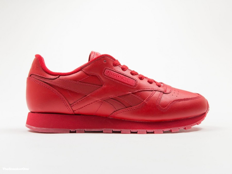 all red reebok classic
