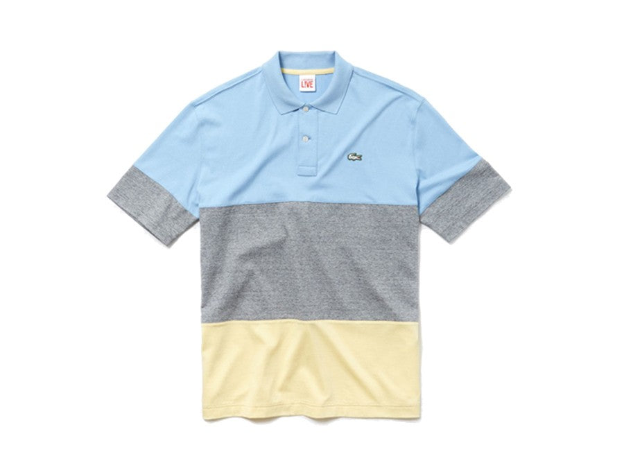 POLO LACOSTE GRIS AZUL