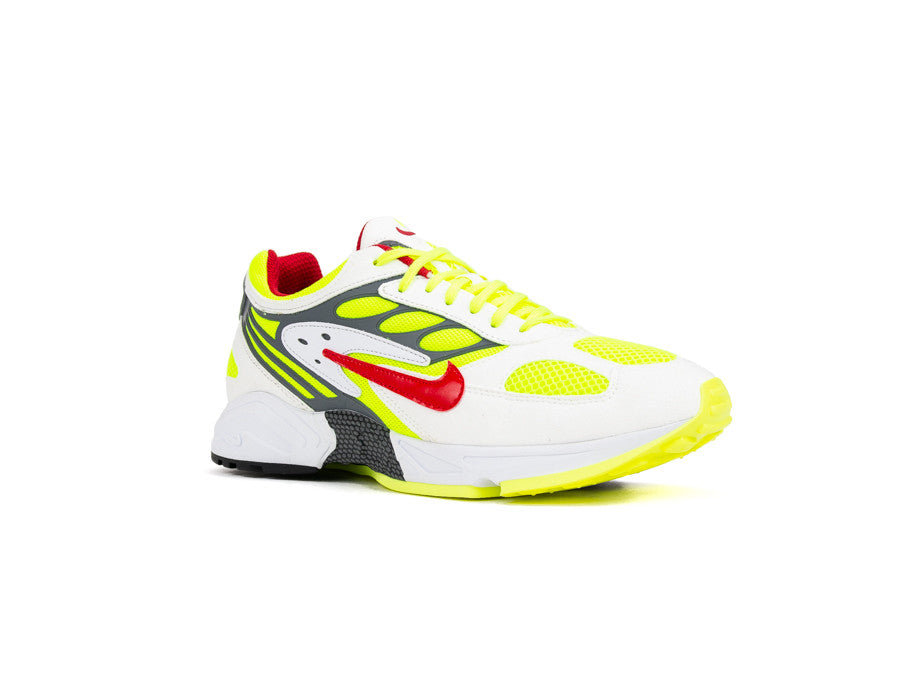 NIKE AIR GHOST RACER WHITE ATOM RED NEON YELLOW