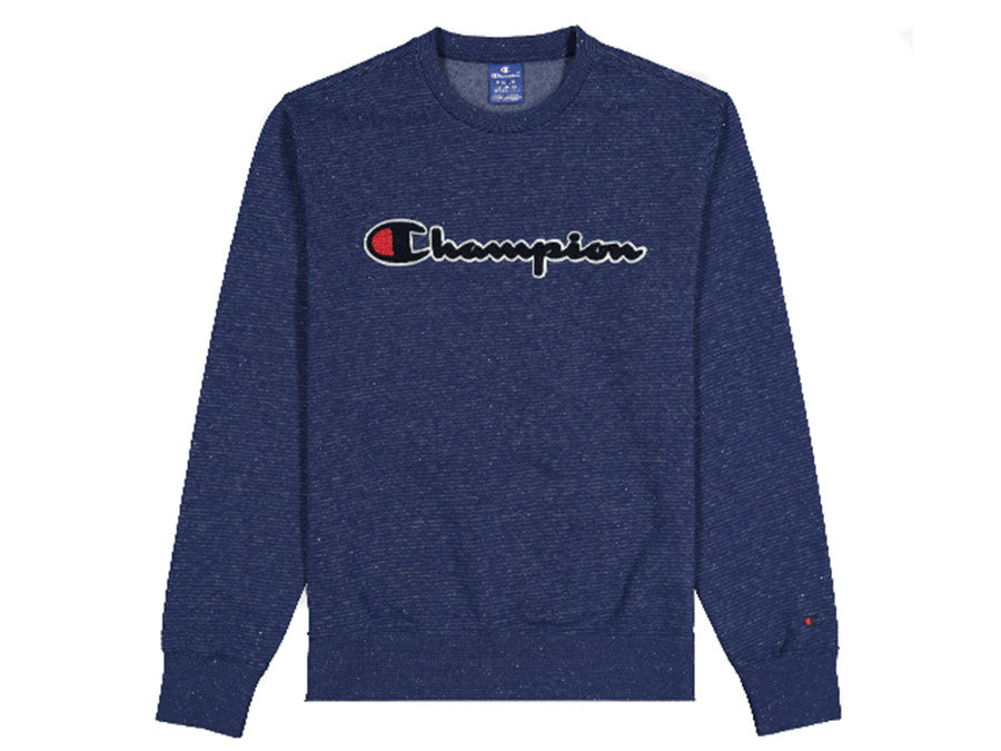 SUDADERA CREWNECK CHAMPION LOGO NAVY