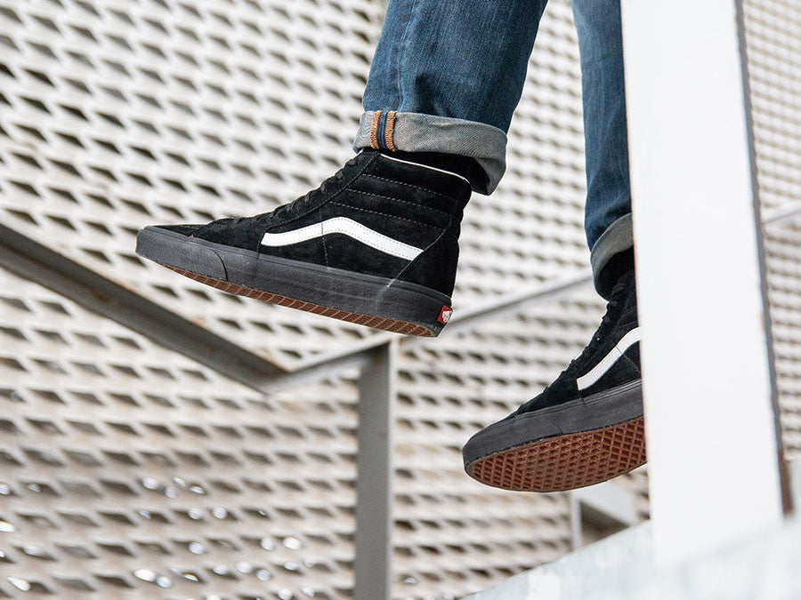 VANS SK8-HI PIG SUEDE BLACK BLACK