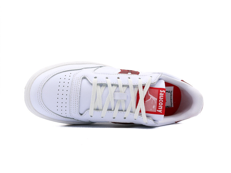 SAUCONY JAZZ COURT WHITE RED
