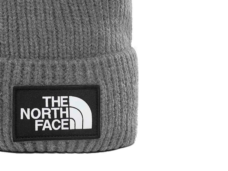 GORRO TNF LOGO BOX CUFFED BEANIE MEDIUM GREY
