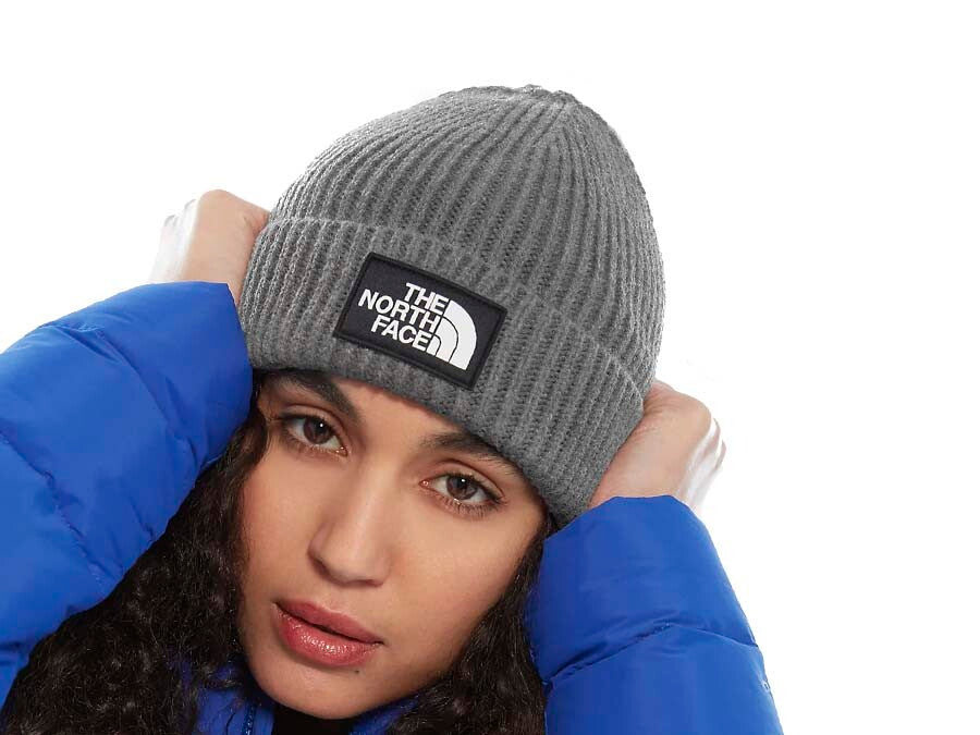 GORRO TNF LOGO BOX CUFFED BEANIE MEDIUM GREY