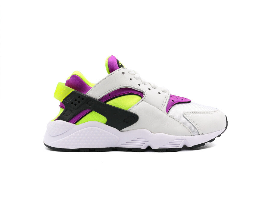 NIKE WOMEN AIR HUARACHE WHITE NEON YELLOW