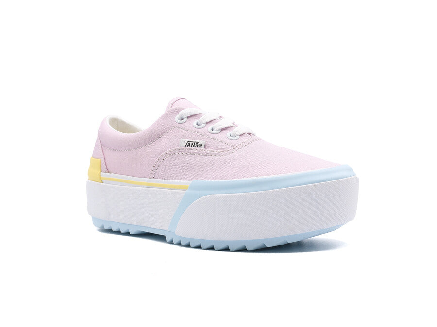 VANS UA ERA STACKED PASTEL MULTI-TRUE WHITE