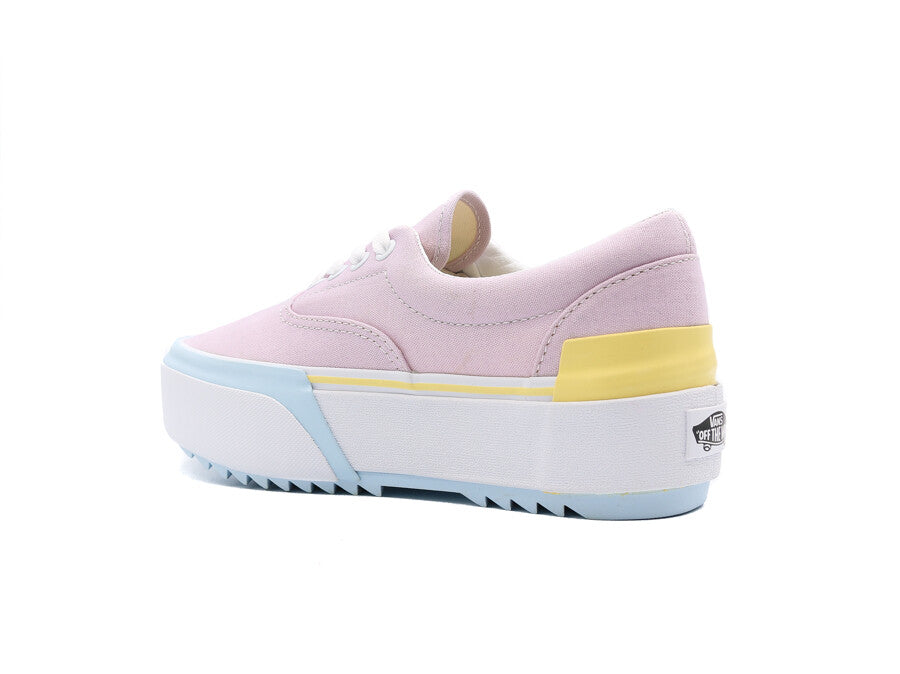 VANS UA ERA STACKED PASTEL MULTI-TRUE WHITE