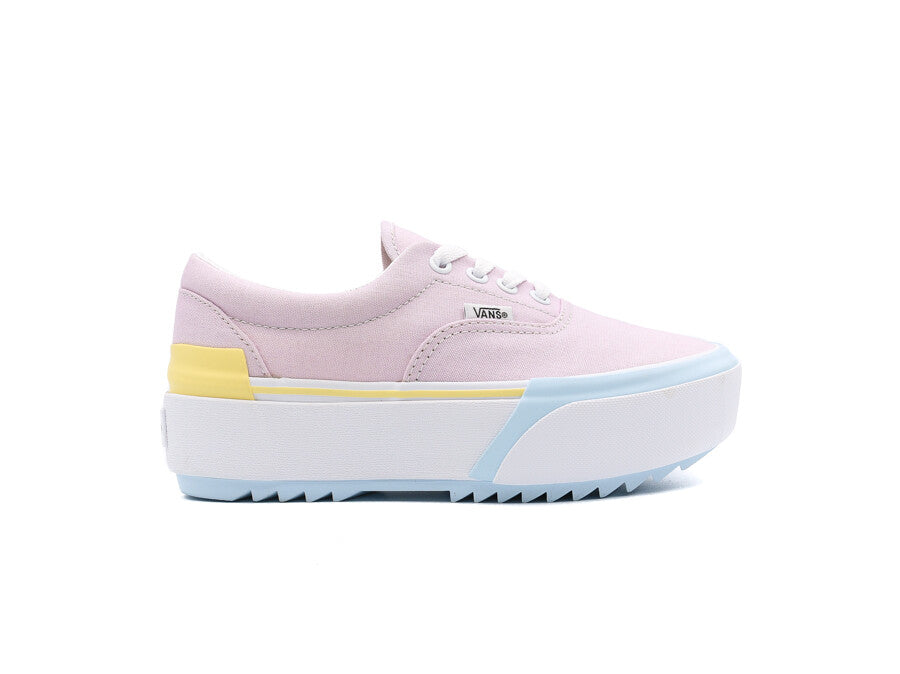 VANS UA ERA STACKED PASTEL MULTI-TRUE WHITE