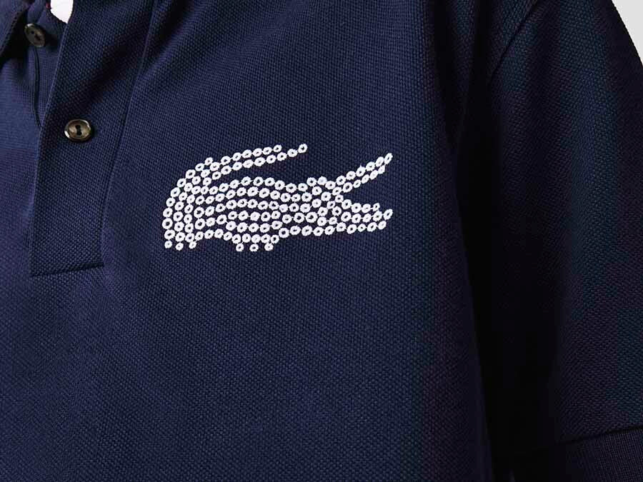POLO LACOSTE SLEEVED RIBBED COLLAR SHIRT MADE IN F