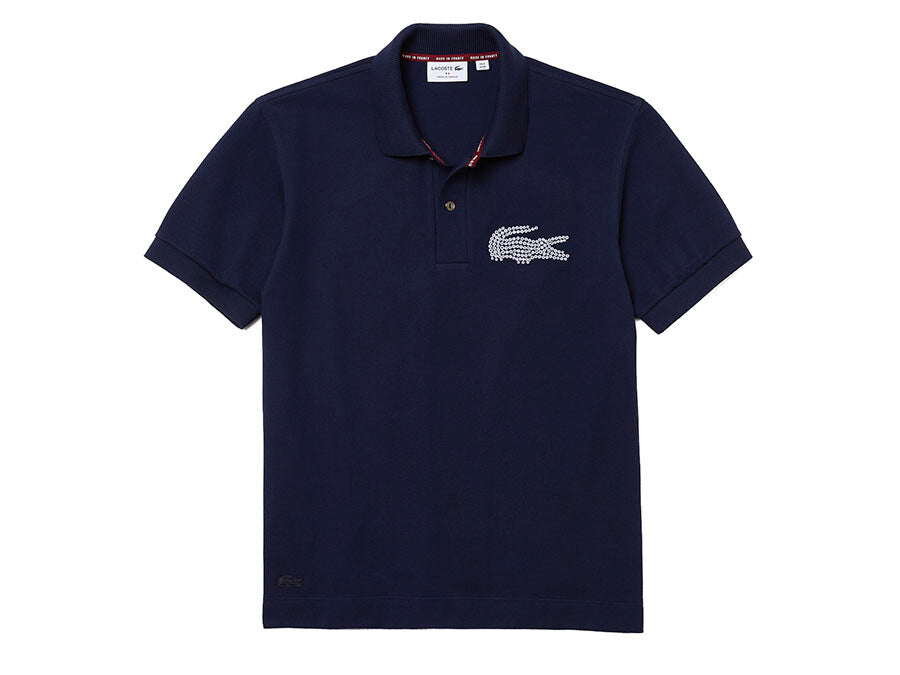 POLO LACOSTE SLEEVED RIBBED COLLAR SHIRT MADE IN F