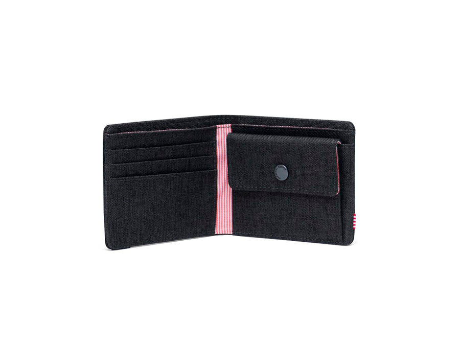 CARTERA HERCHEL ROY COIN RFID BLACK CROSSHATCH