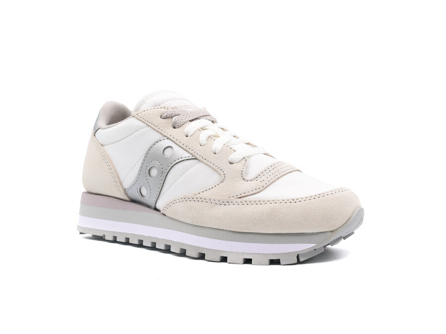 SAUCONY JAZZ TRIPLE - WHITE-SILVER