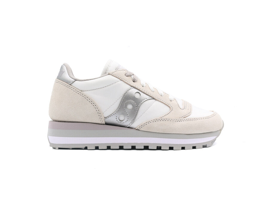 SAUCONY JAZZ TRIPLE - WHITE-SILVER