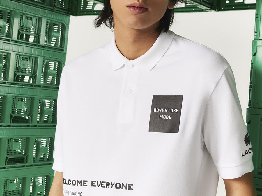 POLO LACOSTE WHITE MINECRAFT