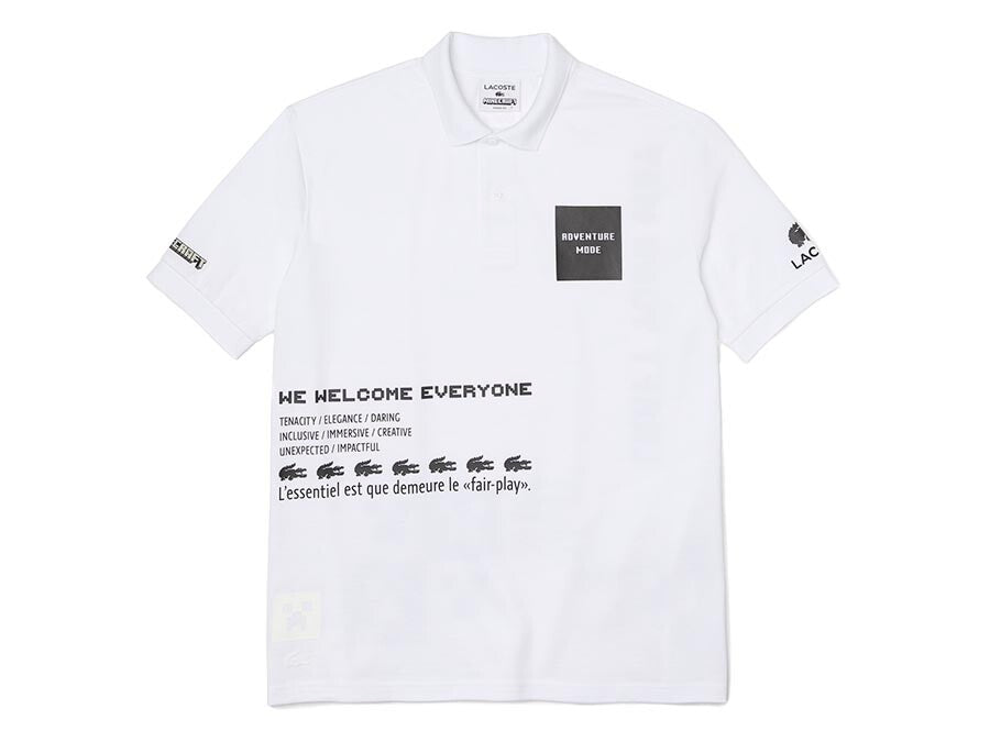 POLO LACOSTE WHITE MINECRAFT