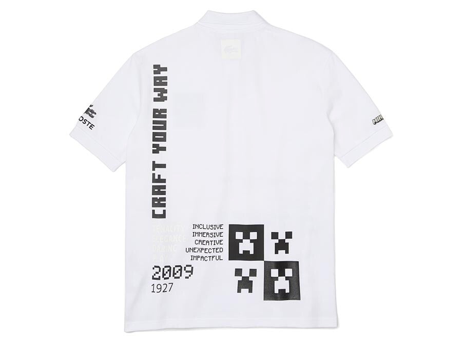 POLO LACOSTE WHITE MINECRAFT