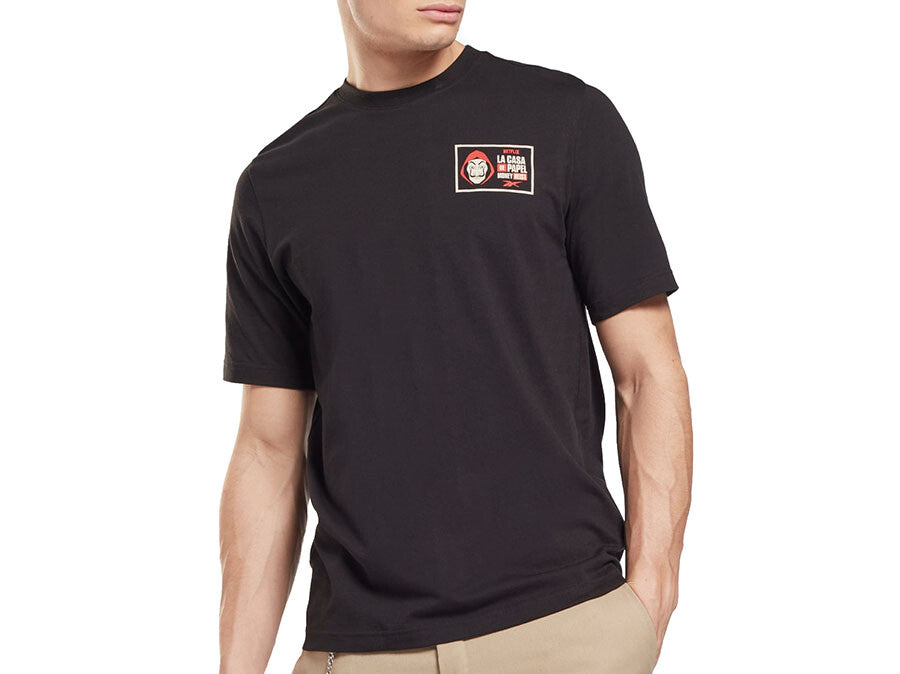 CAMISETA REEBOK NEGRA LA CASA DE PAPEL