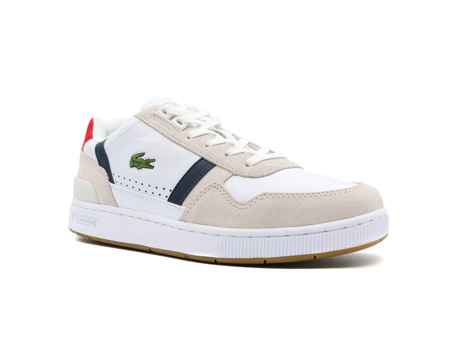 LACOSTE T-CLIP WHITE NAVY RED