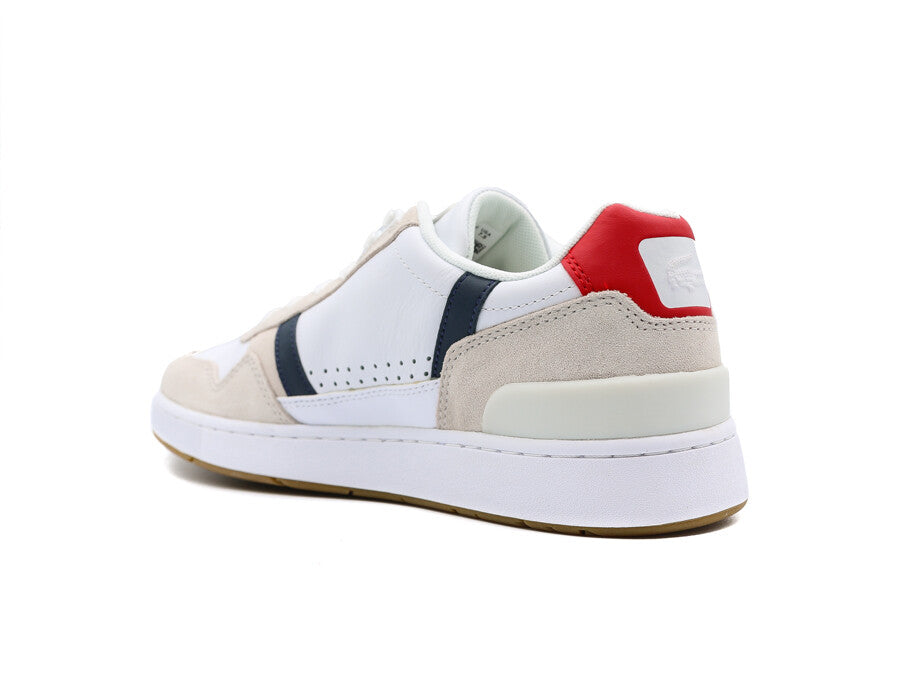 LACOSTE T-CLIP WHITE NAVY RED