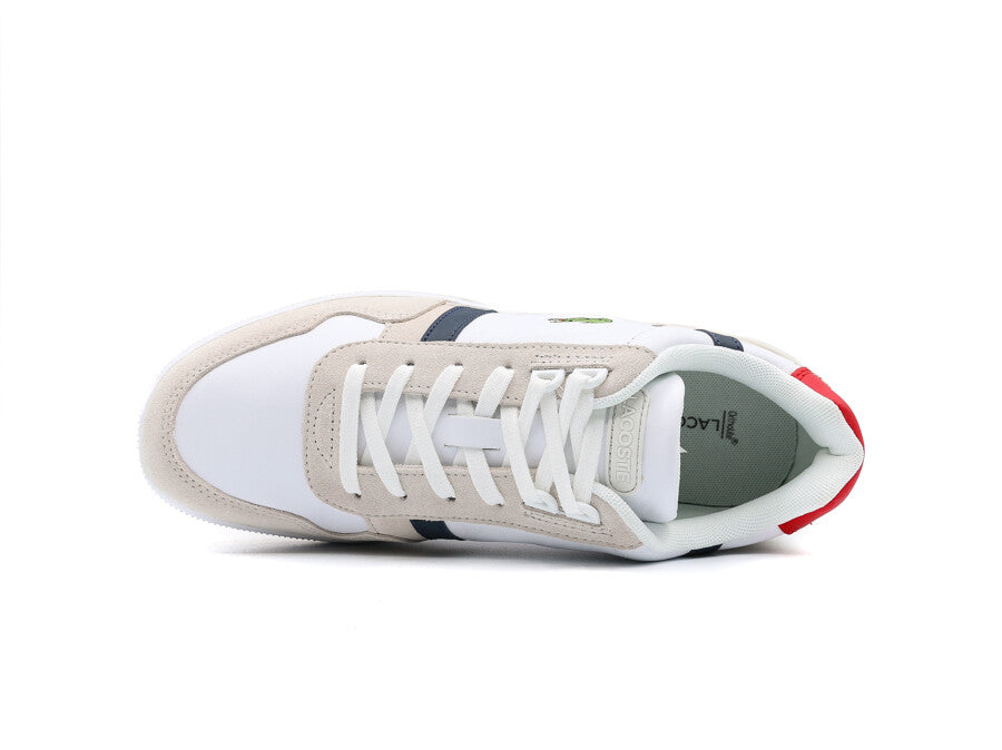 LACOSTE T-CLIP WHITE NAVY RED