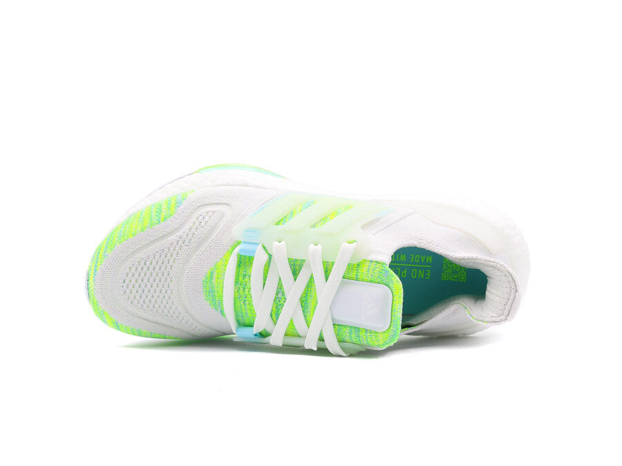 ADIDAS ULTRABOOST 22 W WHITE BLUE GREEN