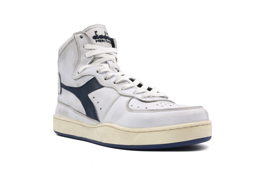 DIADORA MI BASKET USED WHITE BLUE CORSAIR