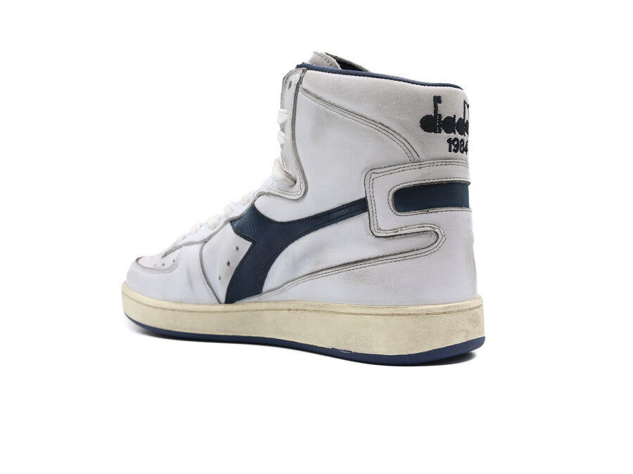 DIADORA MI BASKET USED WHITE BLUE CORSAIR