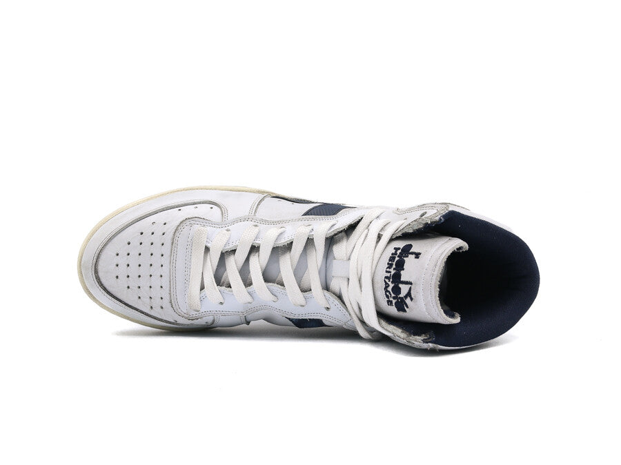 DIADORA MI BASKET USED WHITE BLUE CORSAIR
