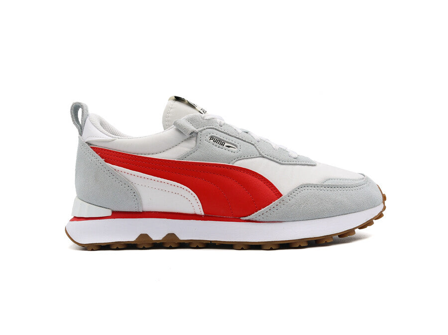 PUMA RIDER FV ESSENTIALS WHITE-PLATINUM GRAY