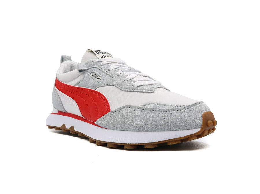 PUMA RIDER FV ESSENTIALS WHITE-PLATINUM GRAY