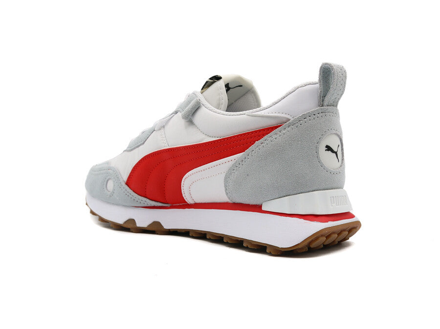 PUMA RIDER FV ESSENTIALS WHITE-PLATINUM GRAY