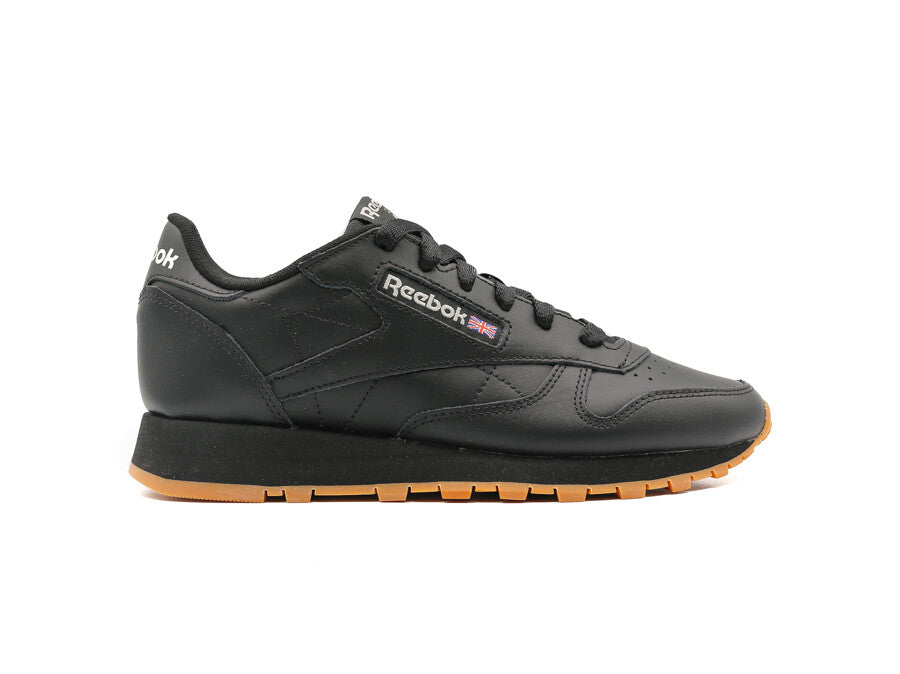 REEBOK CLASSIC LEATHER BLACK GUM SOLE