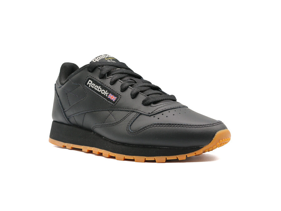 REEBOK CLASSIC LEATHER BLACK GUM SOLE