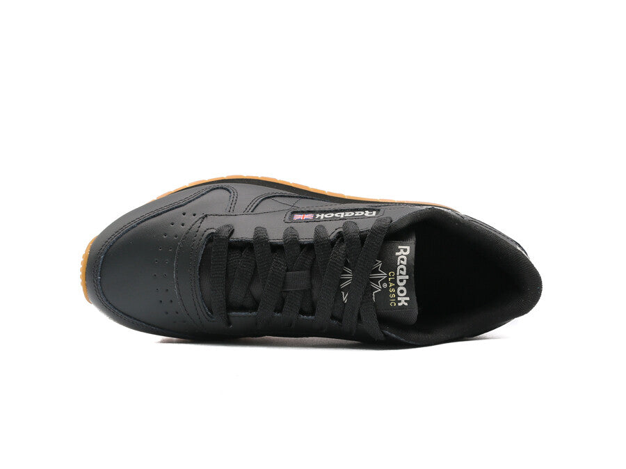 REEBOK CLASSIC LEATHER BLACK GUM SOLE