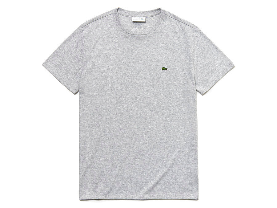 CAMISETA LACOSTE CREW NECK SILVER CHINE
