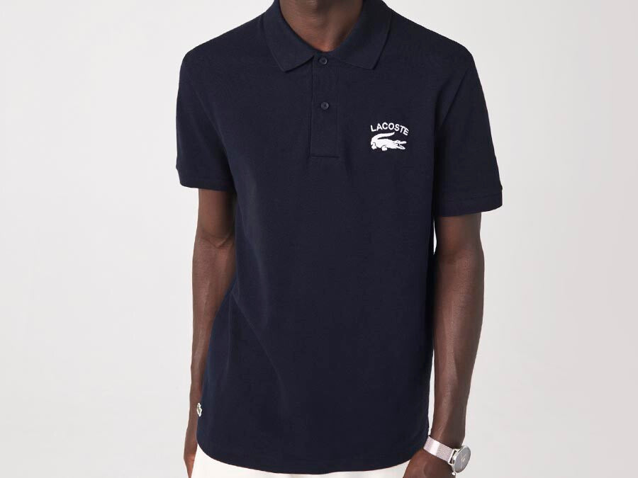 POLO LACOSTE SHORT SLEEVED NAVY BLUE